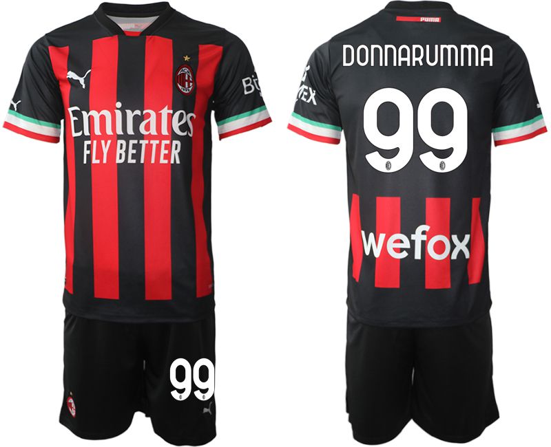 Men 2022-2023 Club Ac Milan home black #99 Soccer Jersey->customized soccer jersey->Custom Jersey
